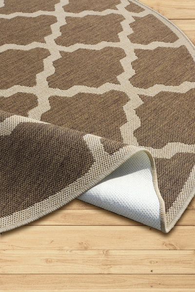 Sisalo Trellis Flatweave Rug - 106 Brown