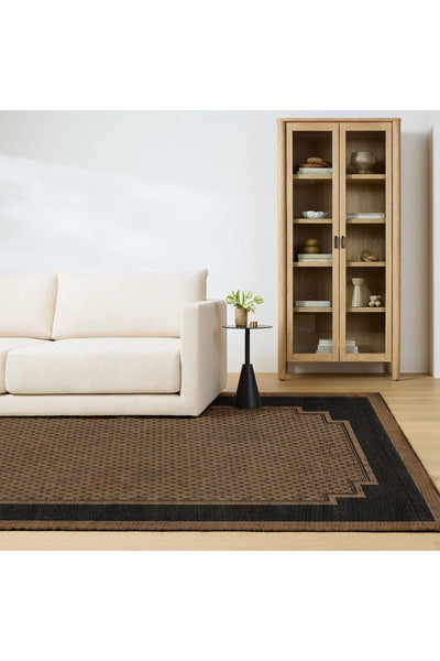 Sisalo Border Flatweave Rug - 129 Brown