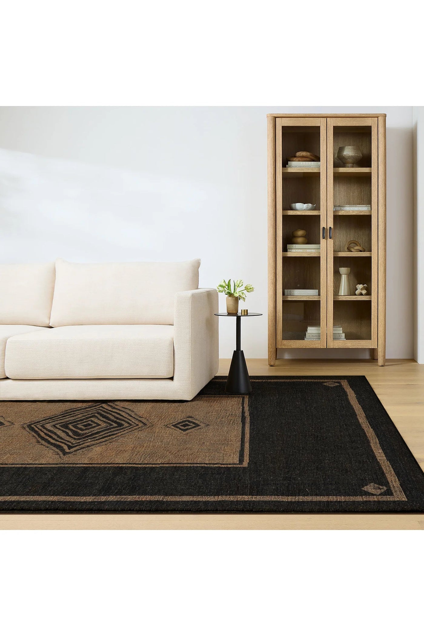 Sisalo Abstract Flatweave Rug - 158 Brown