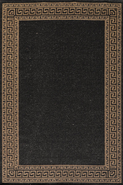 Sisalo Border Flatweave Rug - 173 Brown