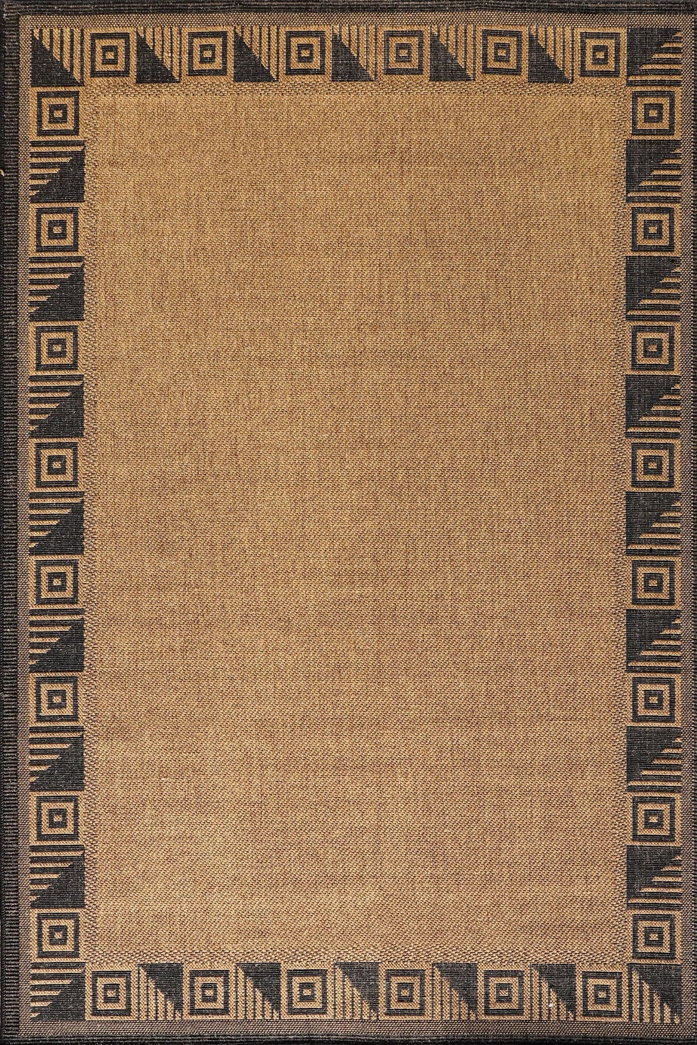 Sisalo Border Flatweave Rug - 165 Brown