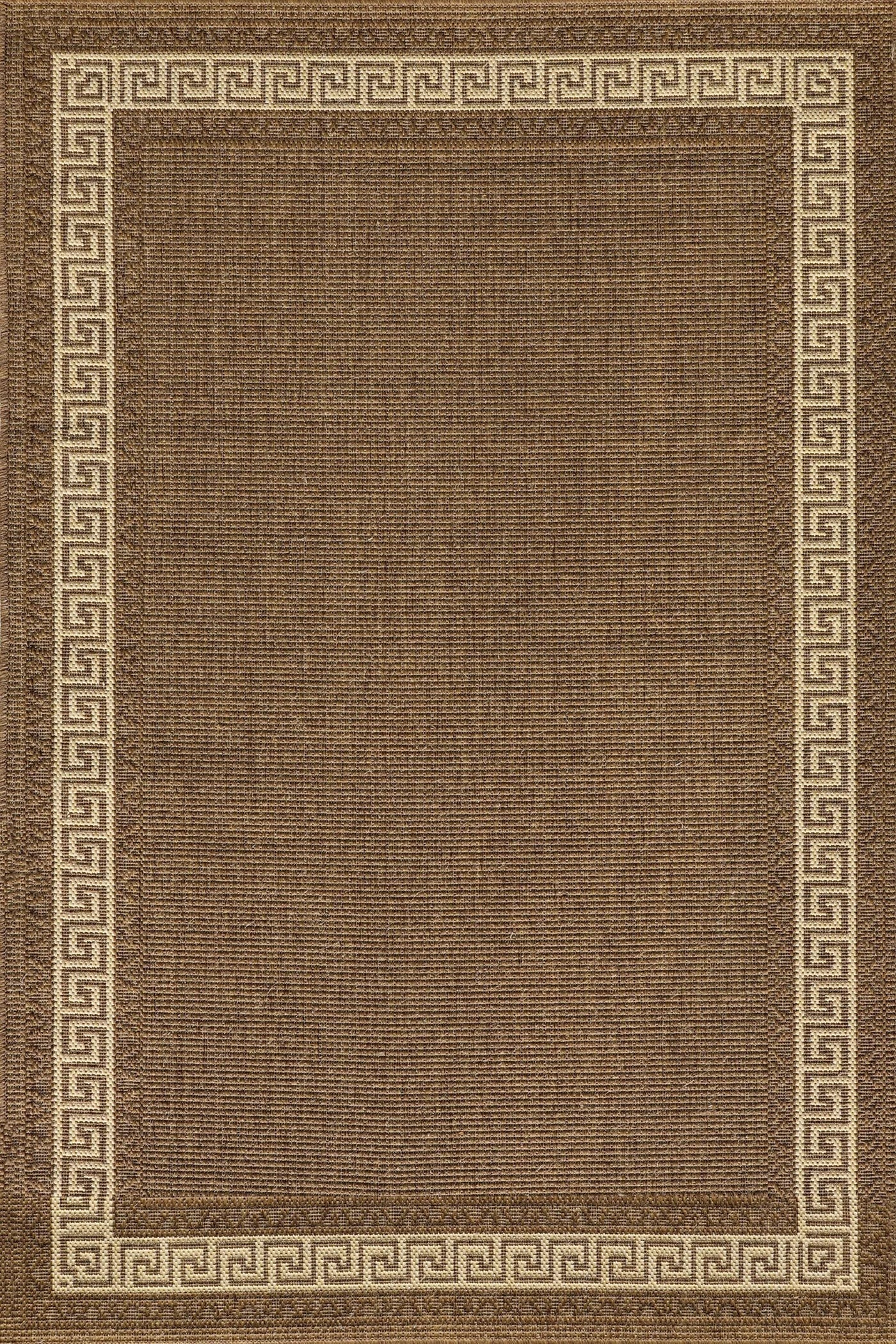 Sisalo Border Flatweave Rug - 125 Brown