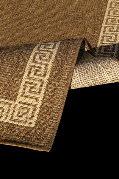 Sisalo Border Flatweave Rug - 125 Brown