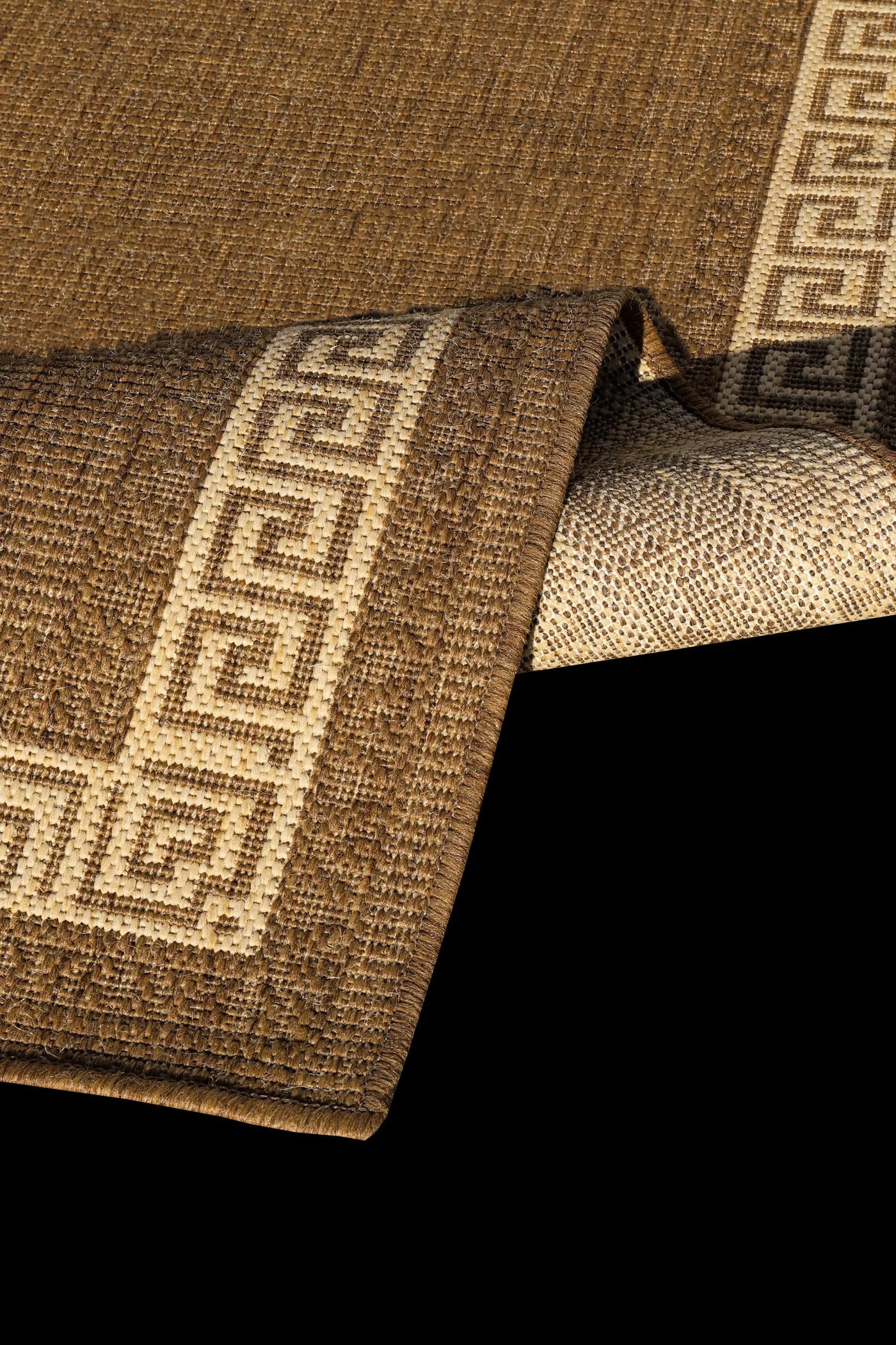 Sisalo Border Flatweave Rug - 125 Brown