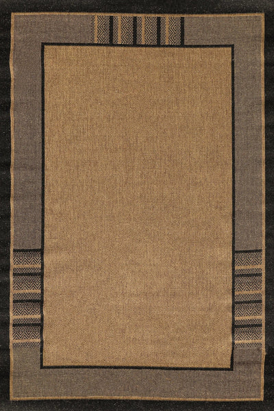 Sisalo Border Flatweave Rug - 181 Brown