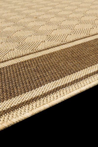 Sisalo Border Flatweave Rug - 132 Beige