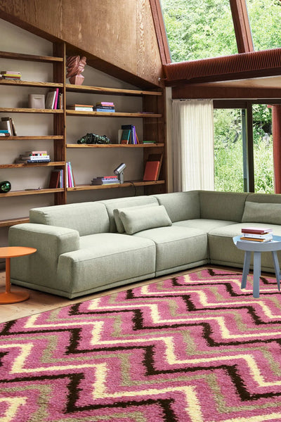 Stella Chevron Shaggy Rug - 115 Pink