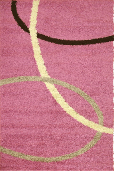 Stella Abstract Shaggy Rug - 103 Pink