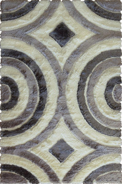 Super Shaggy Abstract Rug - 104 Beige