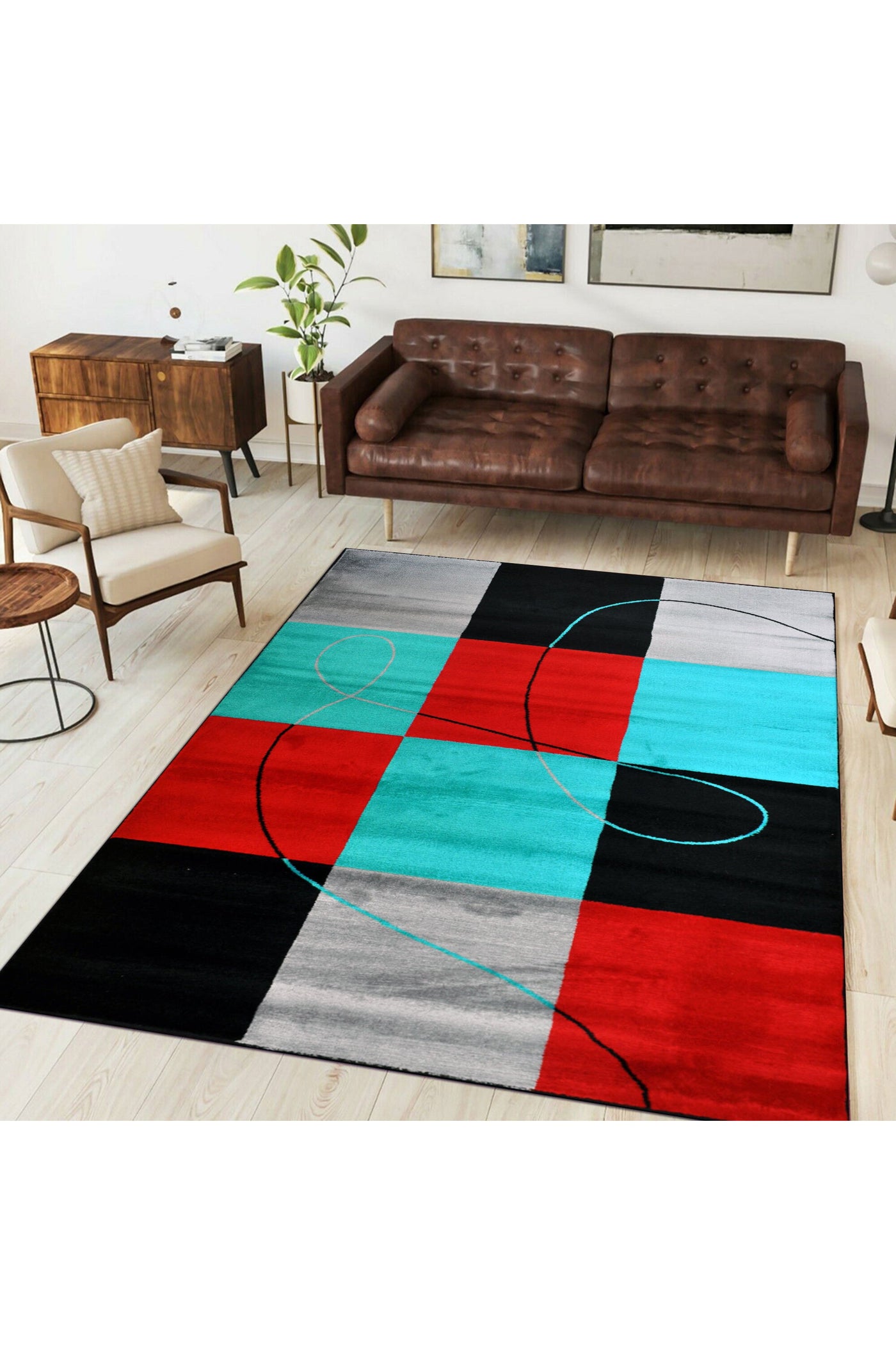 Surf Abstract Rug - 114 Multicolours