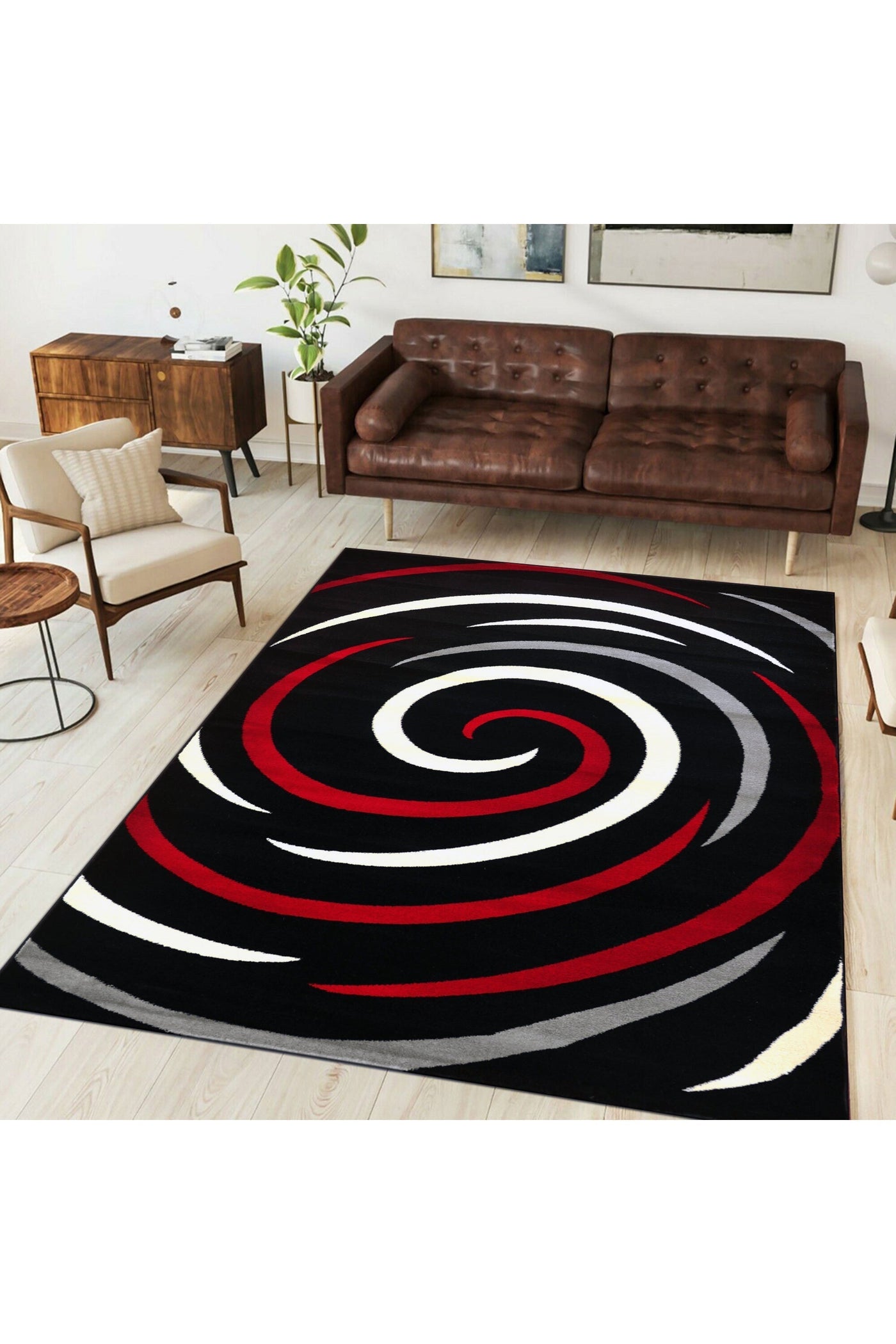 Surf Abstract Rug - 106 Black