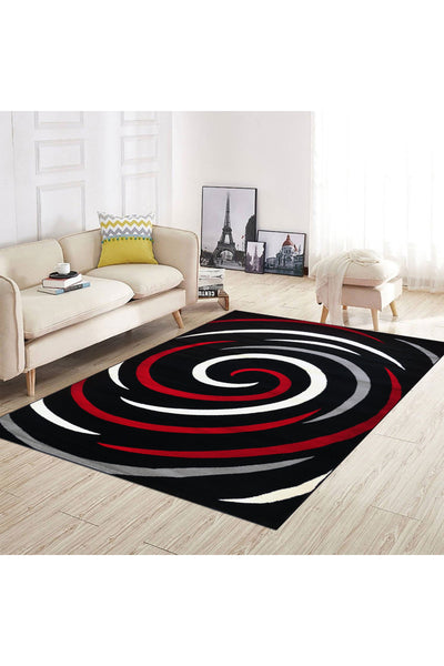 Surf Abstract Rug - 106 Black