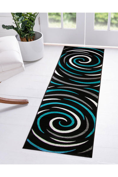 Surf Abstract Rug - 107 Blue