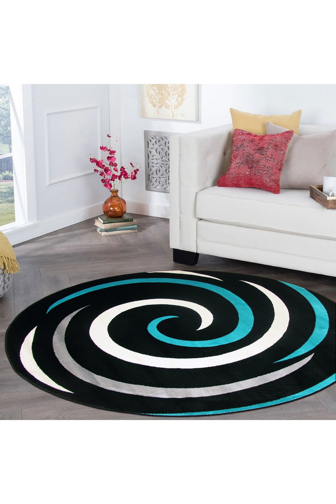 Surf Abstract Rug - 107 Blue