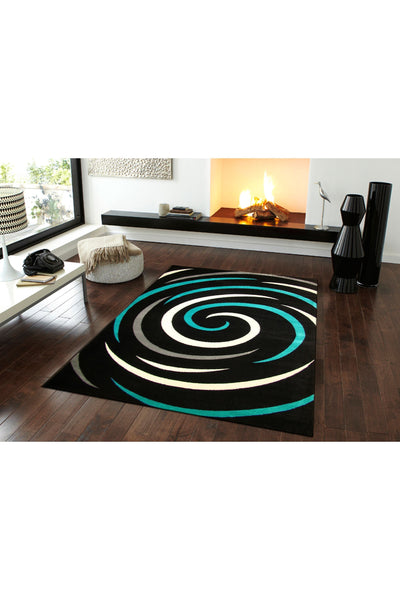 Surf Abstract Rug - 107 Blue