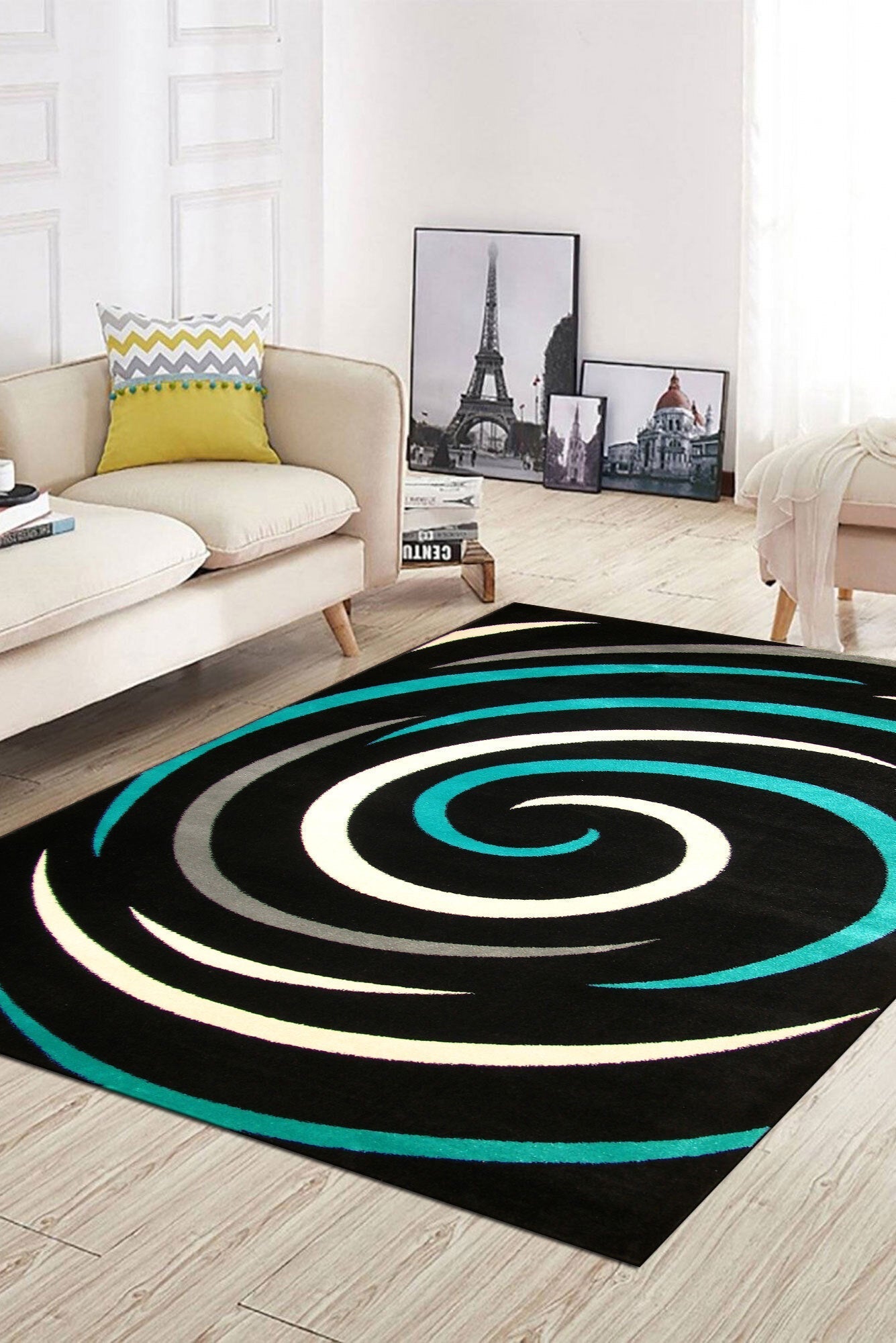 Surf Abstract Rug - 107 Blue