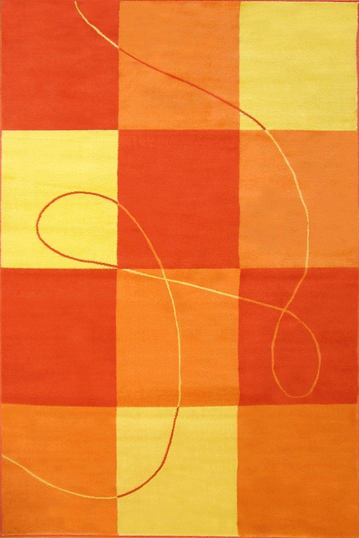 Surf Abstract Rug - 116 Orange