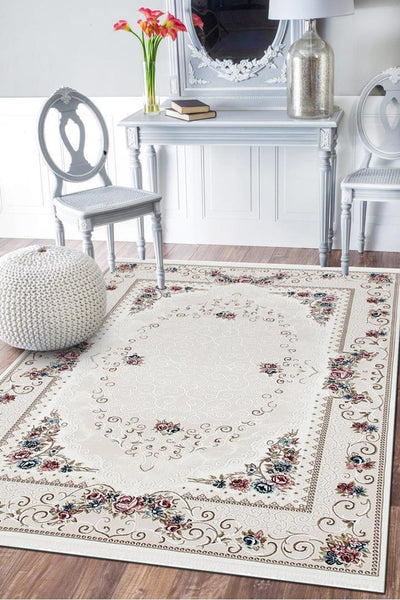 Symphony Floral Rug - 102 Cream