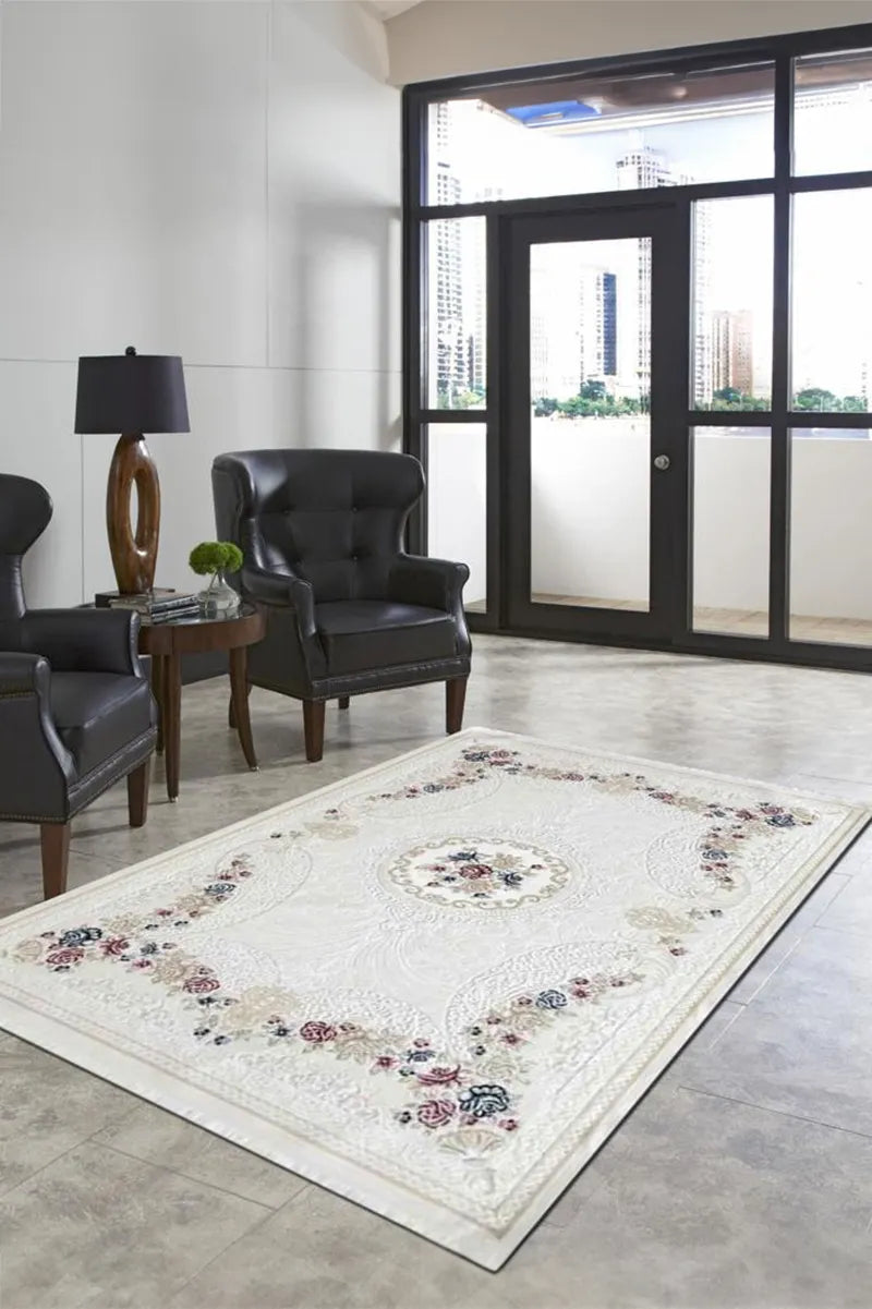 Symphony Floral Rug - 104 Cream