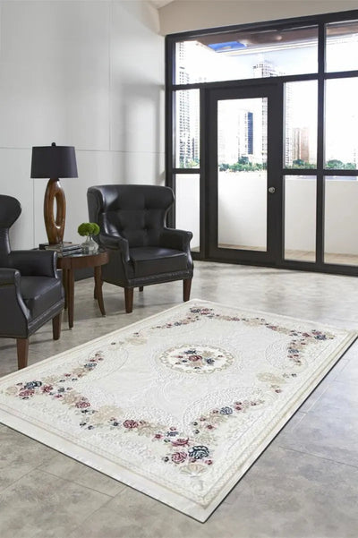 Symphony Floral Rug - 104 Cream