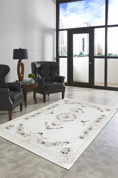 Symphony Floral Rug - 105 Cream