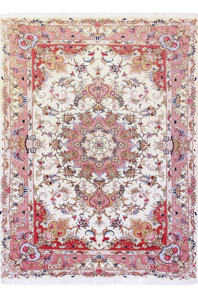 Tabriz Medallion Hand Knotted Wool Rug 207x150cm