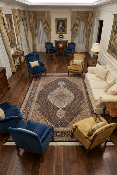 Tabriz Mehdi Wool Hand Knotted Rug 242x171 cm