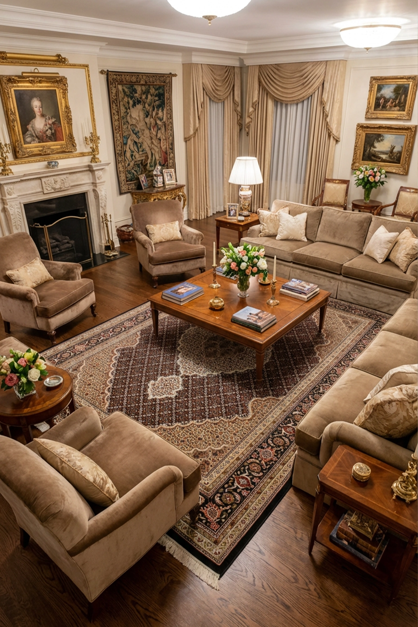 Tabriz Mehdi Wool Hand Knotted Rug 242x171 cm