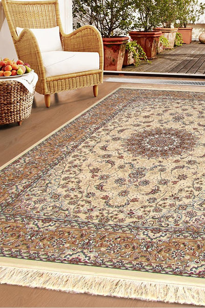 Tehran Traditional Medallion Rug - 106 Cream