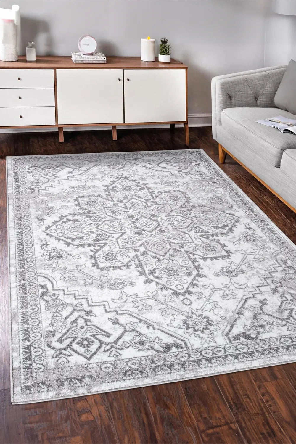 Tokyo Distressed Rug - Grey 107