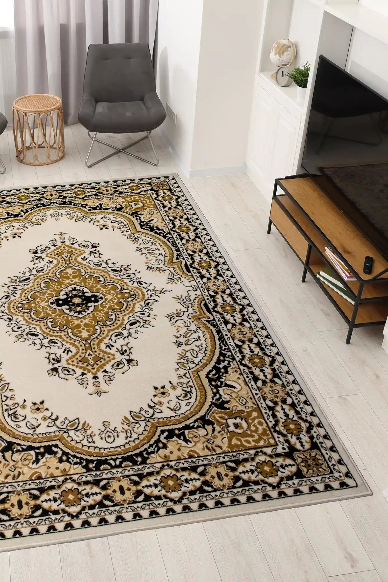 Tokyo Rug Tokyo Traditional Rug 8572A-Beige-Beige | Buy Rugs Online | Cyrus Rugs