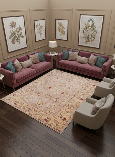 Tolidi - Uzbek Hand Knotted Wool Rug - 234x190 cm