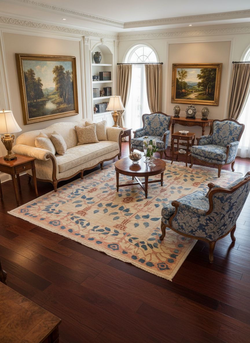 Tolidi - Uzbek Hand Knotted Wool Rug - 268x221 cm