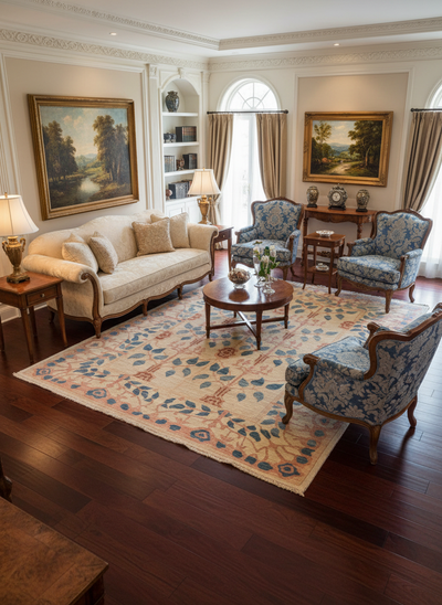 Tolidi - Uzbek Hand Knotted Wool Rug - 268x221 cm