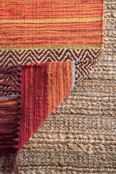 Tribal Chenille Rug - 101 Rust