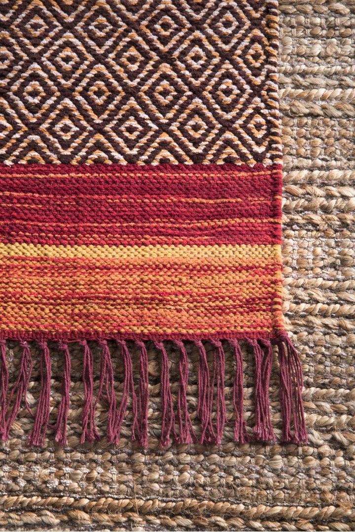 Tribal Chenille Rug - 101 Rust