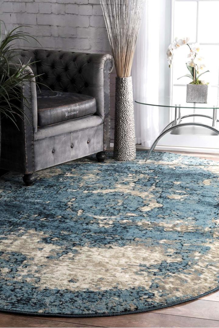 Urban Distressed Medallion Rug - 103 Blue