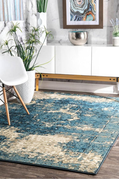 Urban Distressed Medallion Rug - 103 Blue