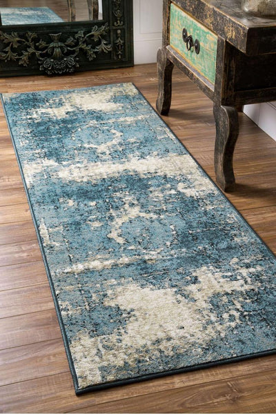 Urban Distressed Medallion Rug - 103 Blue