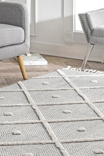 Amsterdam Fringed Rug - 102 Grey