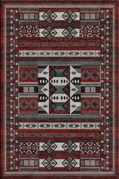 Vintage Geometric Rug - 111 Brown