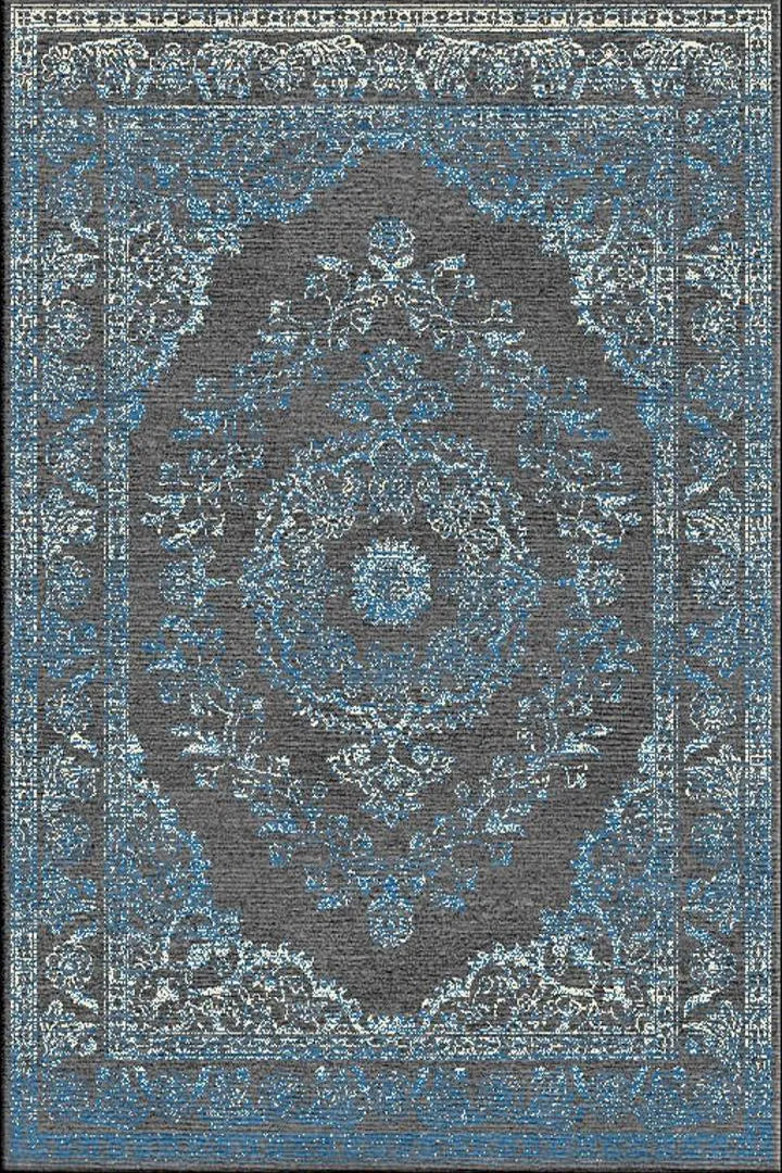 Vintage Traditional Floral Rug 106 Blue