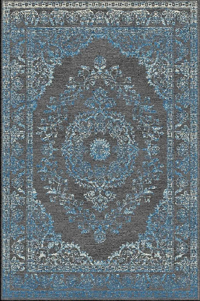 Vintage Traditional Floral Rug 106 Blue