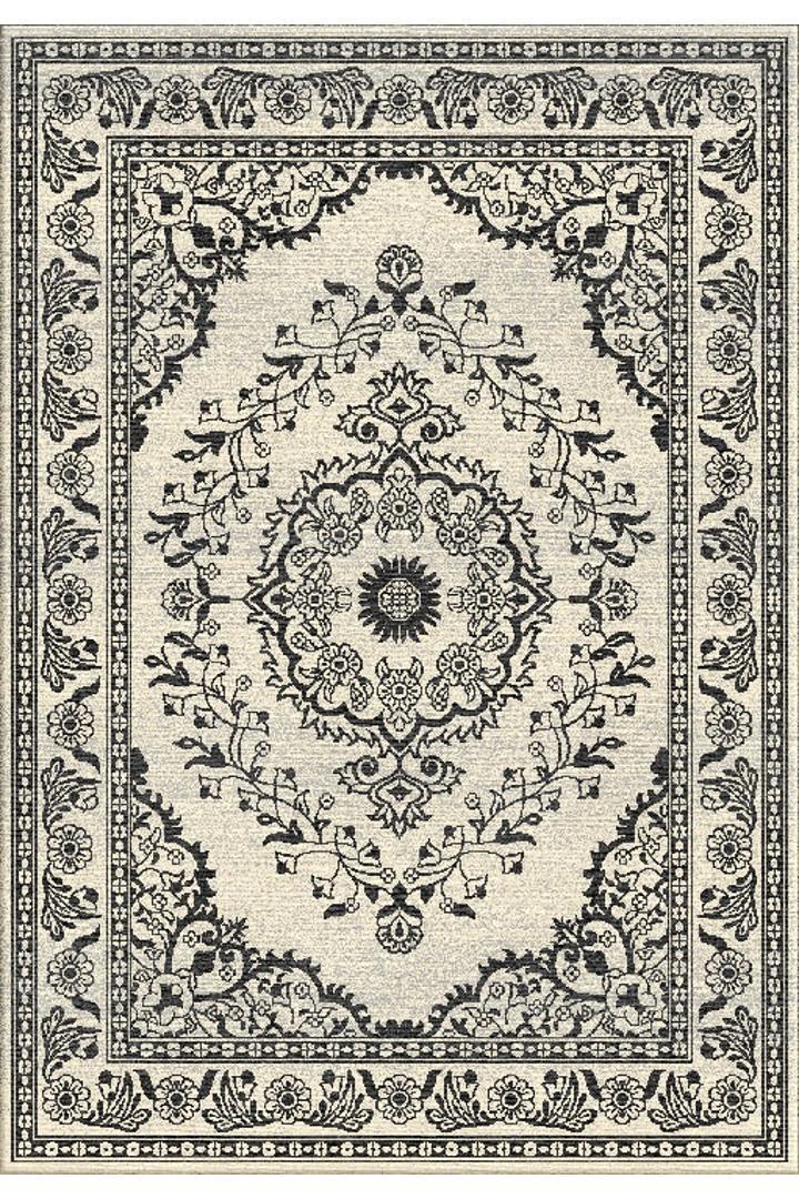 Vintage Traditional Floral Rug 103 - Grey