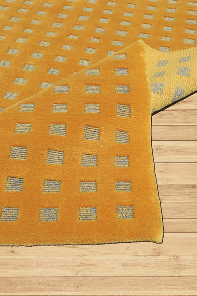 Vintage Laama Square Pattern Wool Rug 250x172 cm
