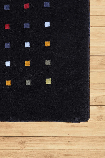 Vintage Laama Square Pattern Wool Rug 220x150