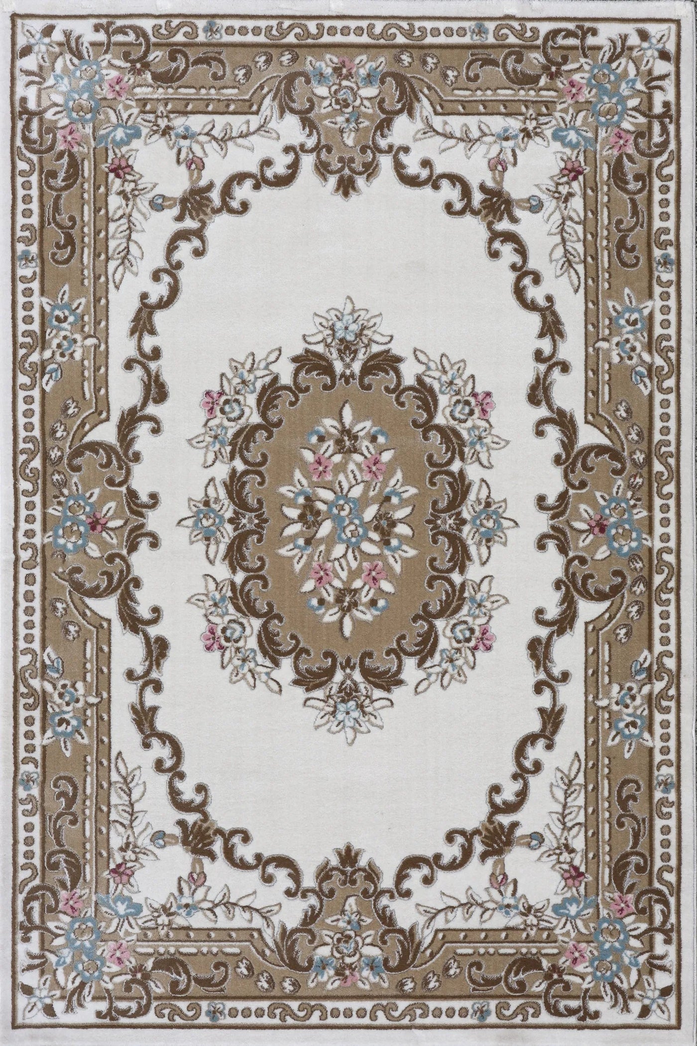 Aubusson Traditional Rug - 103 White