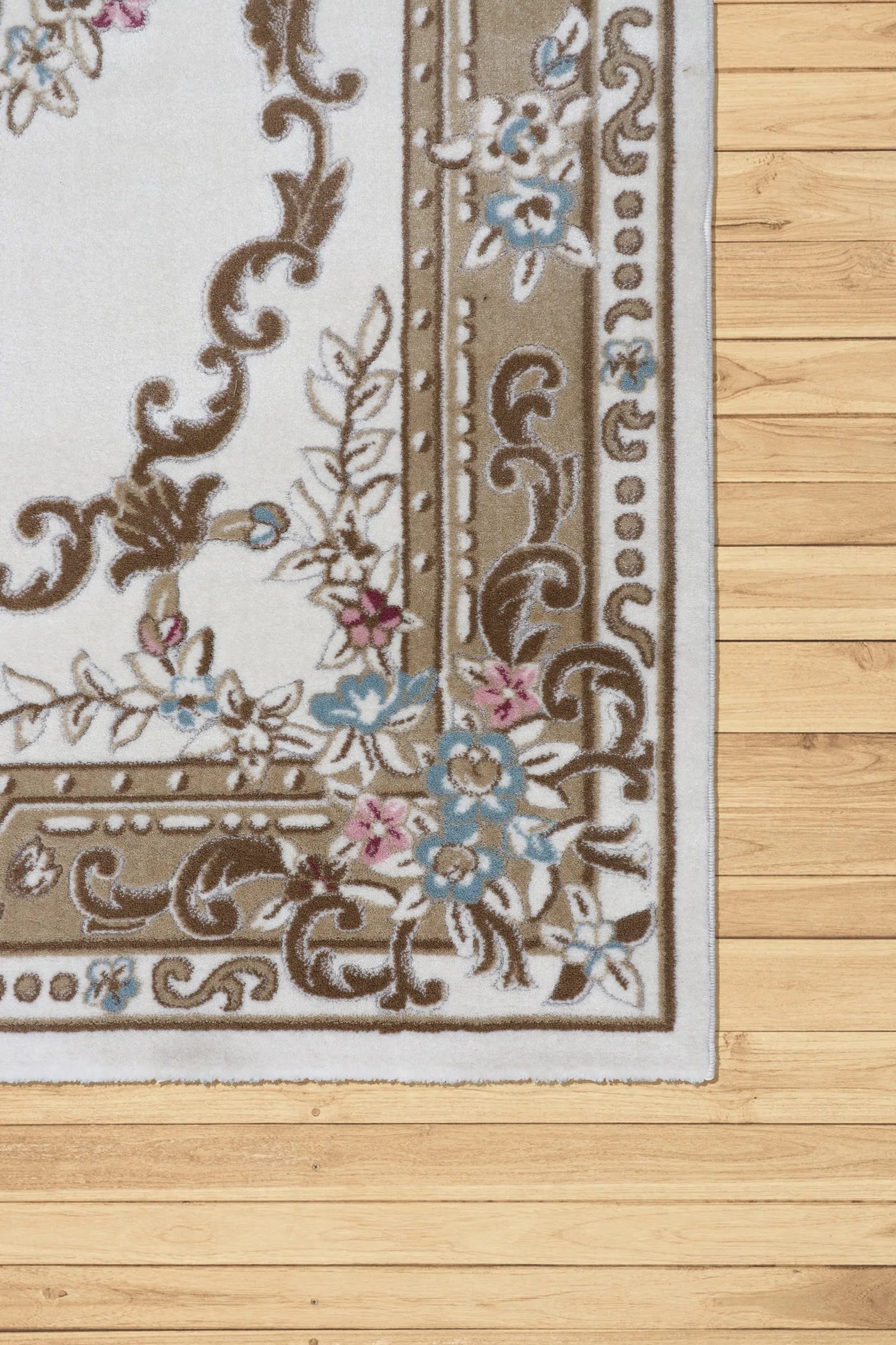 Aubusson Traditional Rug - 103 White