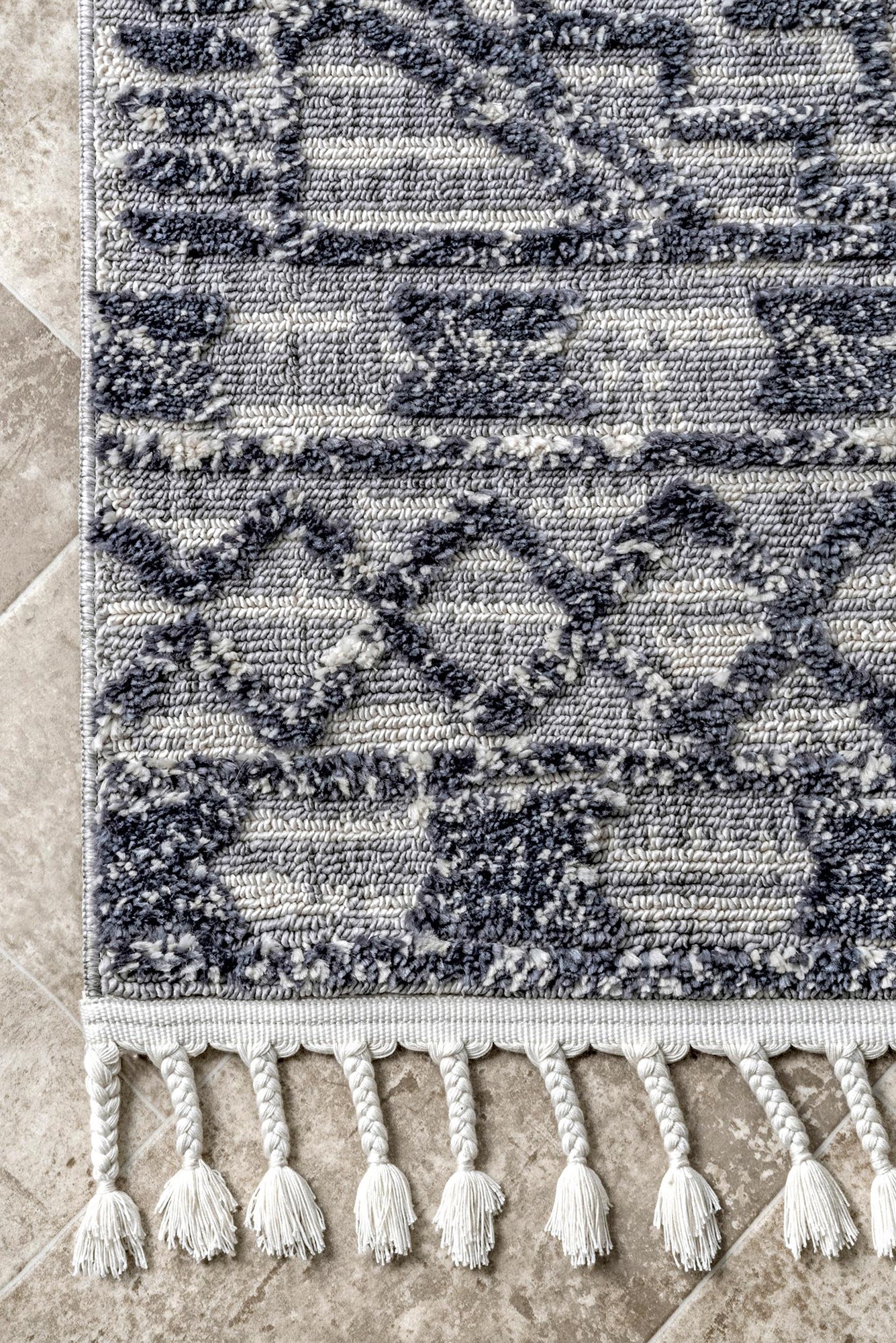 Amsterdam Fringed Rug - 105 Blue