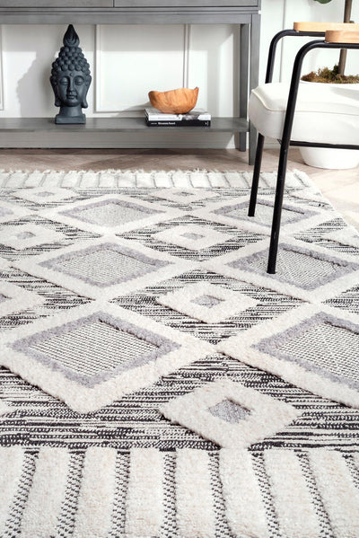 Amsterdam Fringed Rug - 107 Grey